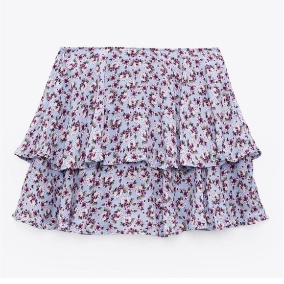 🆕Zara Womens Skort Tiered Ruffled Skirt - Picture 10 of 13